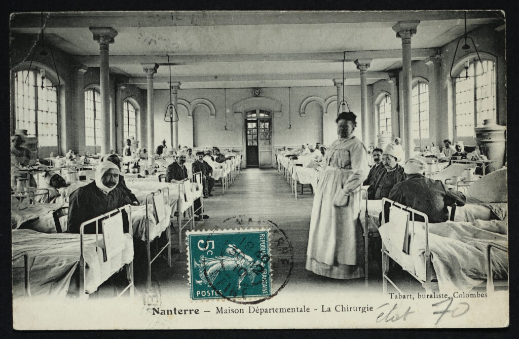 Carte postale du Service de chirurgie de l'hôpital de la Maison départementale